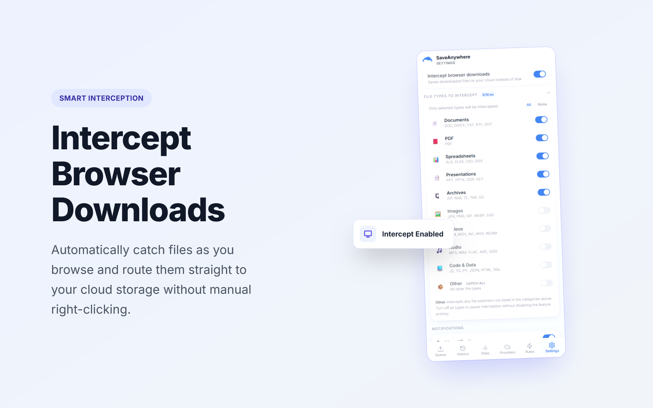 Intercept Downloads
